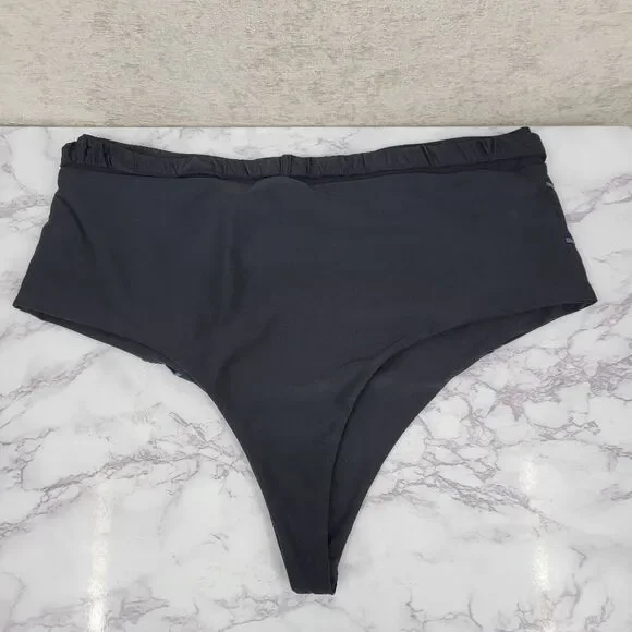 iHeartRaves Turn Up The Lights Black High-Waisted Reflective Rave Bottoms - Picture 5 of 9